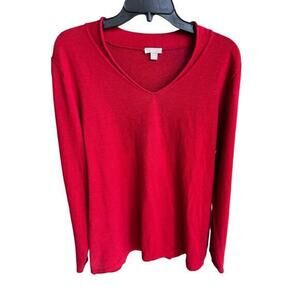 J.Jill Jersey knit cherry red stretchy pullover top Beachy sz XL fits plus XXL